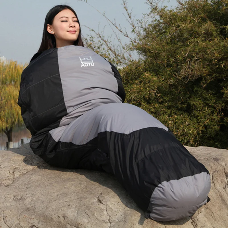 Discount  Bump Outdoor Thick Down-filled Sleeping Bag Duck down Ultra-Light Ultra-Warm Autumn And Winter Slee