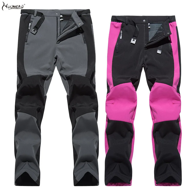 Women Winter Ski Trekking Warm Pants Climbing Sports Thicken Waterproof Camping Softshell Casual Fleece Hiking Trousers WAP14 women high waist equestrian pants elastic horse racing skinny trousers fashion riding camping running climbing pant