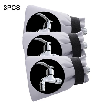 

3Pcs Outdoor Faucet Covers Winter Garden Faucet Water Sprinkle Valve Insulation Wrap Protector Spout Cover Pipe Freeze Tap Pouch