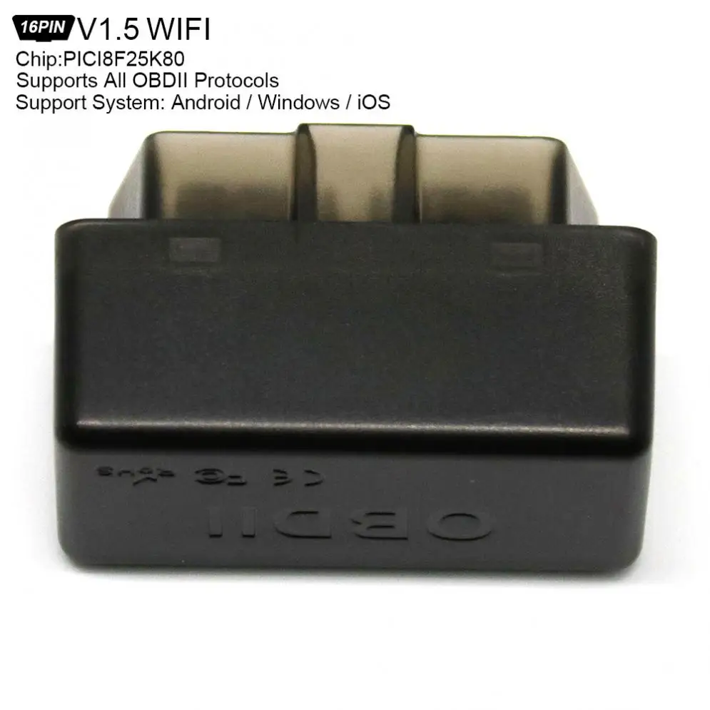 

ELM327 WIFI V1.5 PICI8F25K80 Super Mini Scanner Interface Auto Interface Code Readers Diagnostic Tool OBDII Protocols