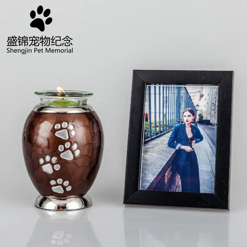 Shengjin лапы к небесам Tealight Pet Urn-Keepsake Urn для пепла - Цвет: C