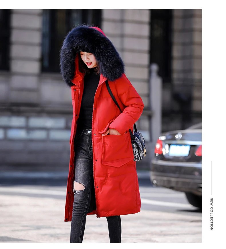 Действительно воротники 2019 высокого качества воротник куртка с толстым пухом