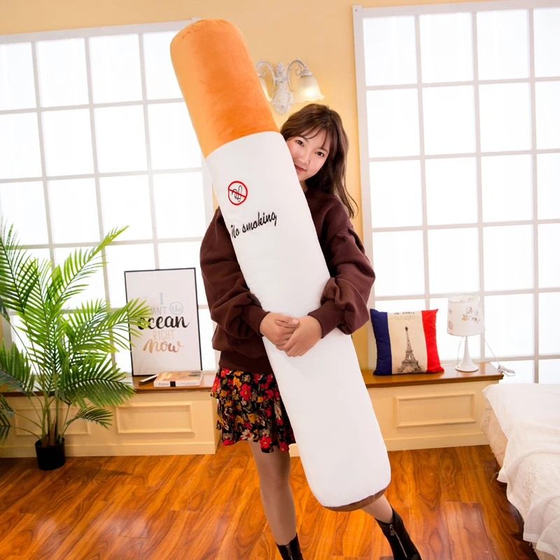 30-110cm Creative Smoking Cylindrical Sleeping Cushion Cigarette Pillow Smulation Plush Toys Fashion Boyfriend Birthday Gift — view 3
