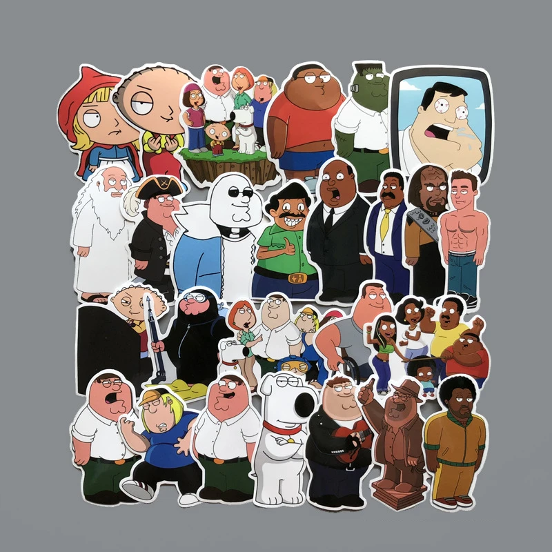 67 Pcs/set Family Guy Stickers for Kids Toy Luggage Motor Car Suitcase Laptop Skateboard Wall Cool Anime Cartoon