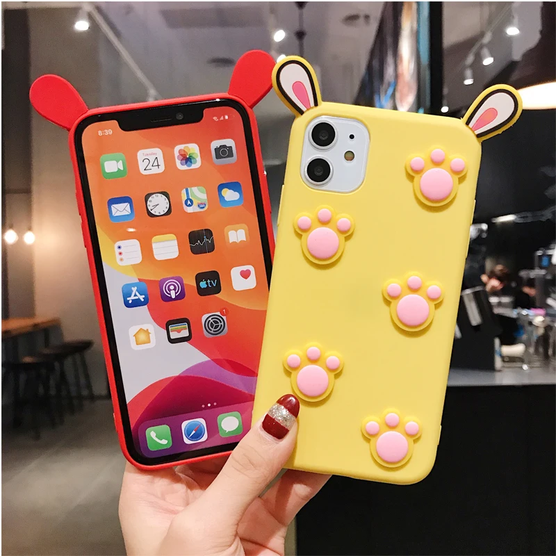 Модный чехол с милыми ушками для huawei Hoor 10i 20i mate 8 9S 20 Lite P Smart Plus Y9 9 8 Plus, яркий цвет, 3D чехол с когтями кошки