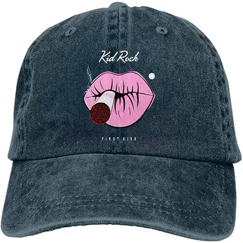 

Kid Rock Denim Hat Retro Fashion Can Adjust Denim Cap Baseball Cap Unisex Black