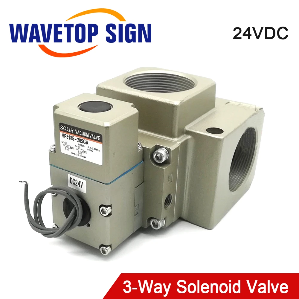 WaveTopSign Large Diameter Solenoid Valve VP3185-205GA 24VDC 2Inch Caliber 2-Position 3-Way for CNC Vibrating Knife | Инструменты