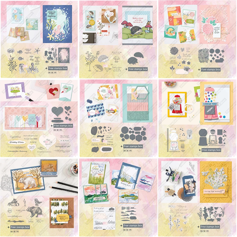 New Animal Clear Stamps And Cutting Dies For Diy Paper Cards Handmade Scrapbooking Embossing Photo Album Decoration Craft |
