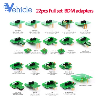 

ECU Programmer Free Shipping 22pcs Full set of OBD2 BDM adapters BDM Frame for K-TAG / KESS Trasdata chiptuning tool