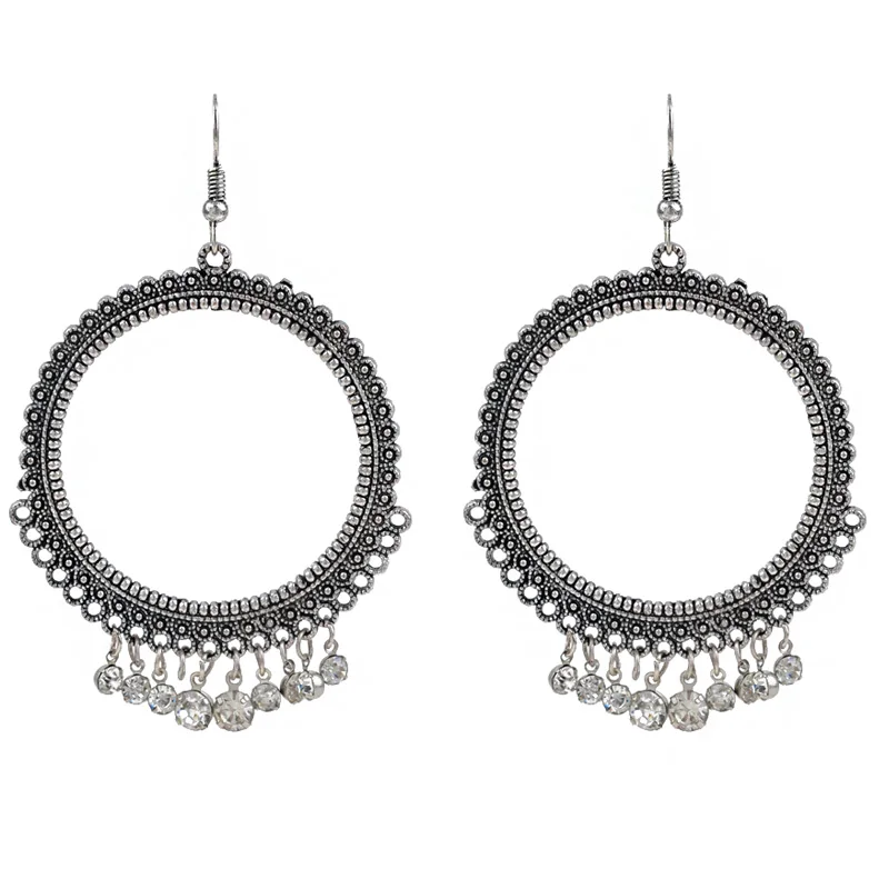 Этнические Ретро сережки в виде цветка сердца турецкие индийские Jhumka женские