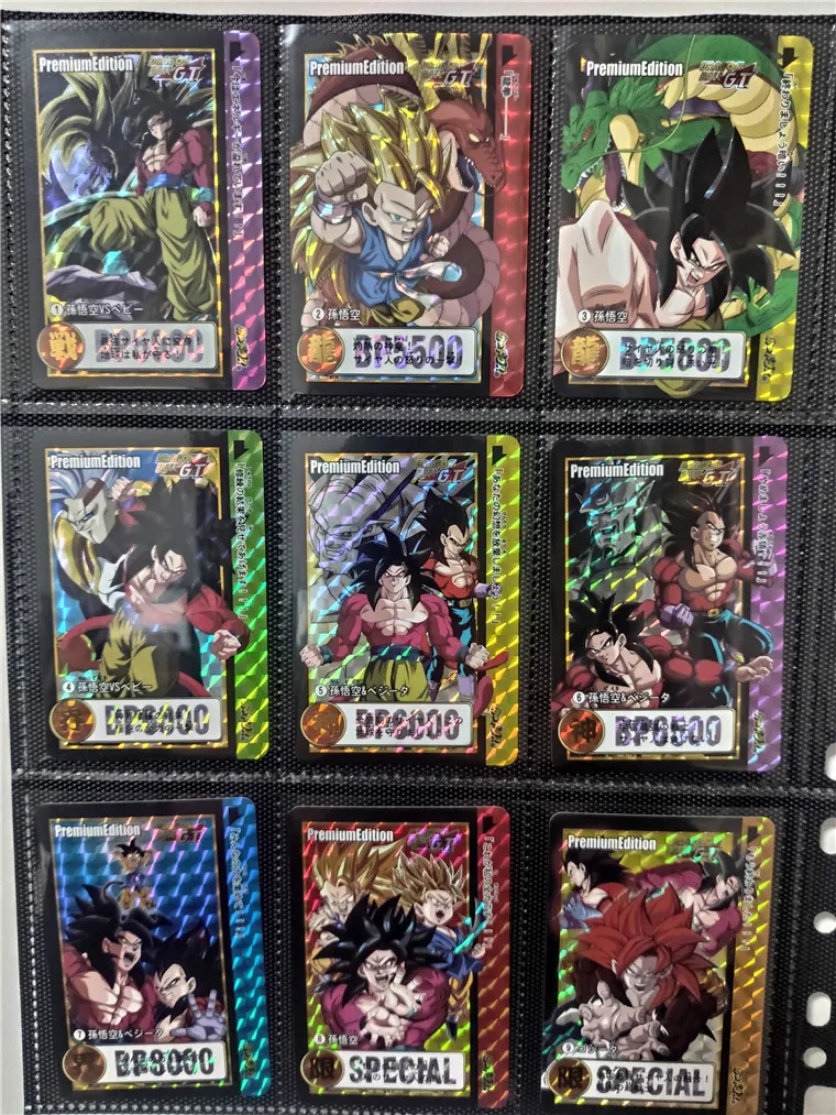 9 шт./компл. супер Dragon Ball Z Супер Saiyan 4 бронзового цвета героев карточной ультра инстинкт персонажи Гоку, Веджета, игровая коллекция карт