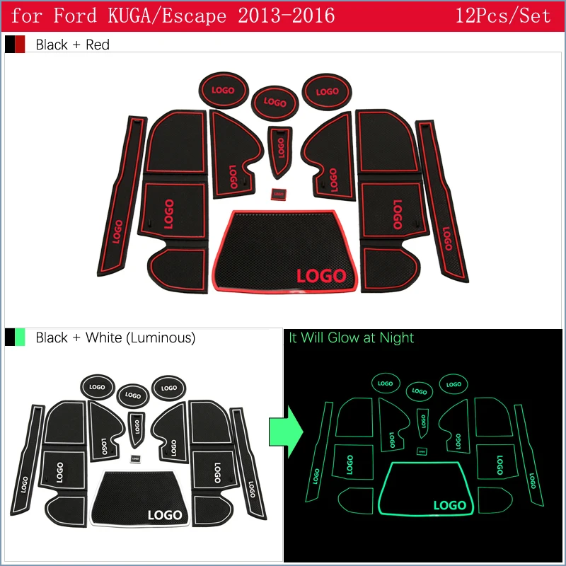 Противоскользящий резиновый подстаканник для Ford KUGA 2013 Ford Escape MK2 Coaster, аксессуары, наклейки для автомобиля