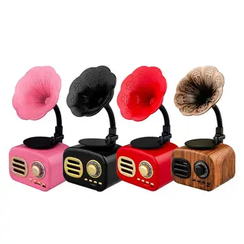 

AS90 Retro Wooden Speaker Phonograph Mini Wireless Bluetooth Portable Computer KC Certified Mobile Outdoor Audio Speaker