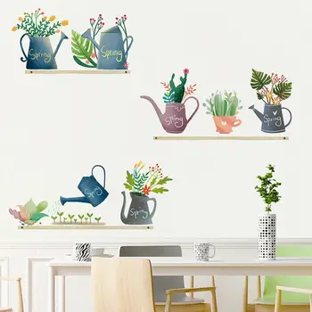 

Creative Cactus Watering Self Adhesive Removable Wall Sticker Bedroom Decal Home Decor Supplies