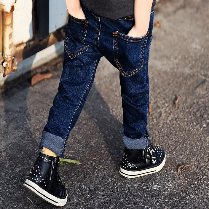 Autumn New Style Crawler Men's Children Big Kid Pants Korean-style Trousers Jeans BOY'S Spring And Autumn