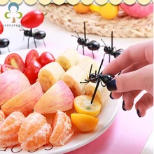 12 компл. DIY Мини Cos вилка для фруктов в форме муравья пластиковая Декоративная Кухня Бар детская десертная вилка Посуда животное шпажка для еды ant toot ZXH