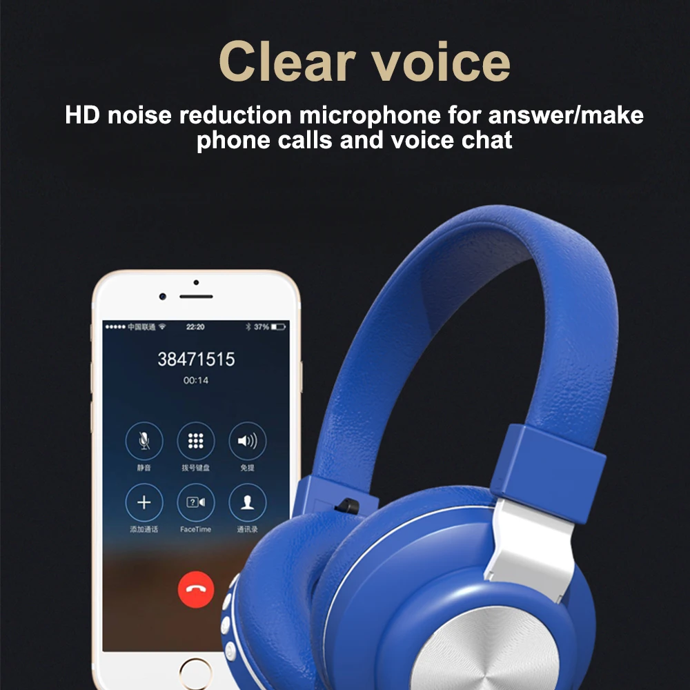Wireless bluetooth headphones stereo music earphones headset FM support TF card with mic for mobile xiaomi iphone sumsamg tablet