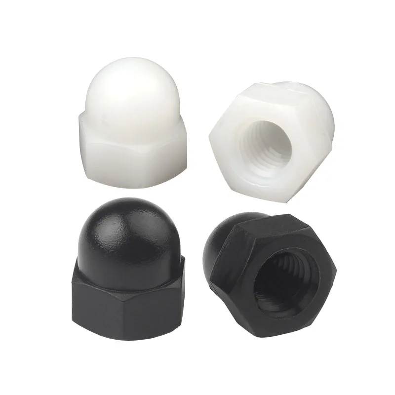 500pcs x M12 DIN1587 ROHS QUALITY WHITE Nylon Nut Plastic Cap Nuts