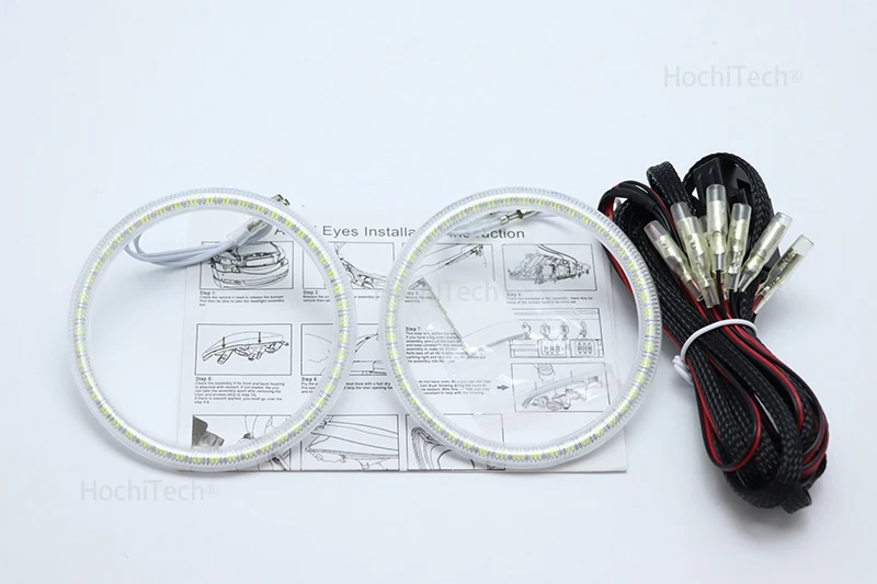 Для Volkswagen VW Passat B6 Magotan галогенный головной светильник 2006-2010 3528 SMD комплект светодиодов «глаза ангела» дневной ходовой светильник DRL - Цвет: with line
