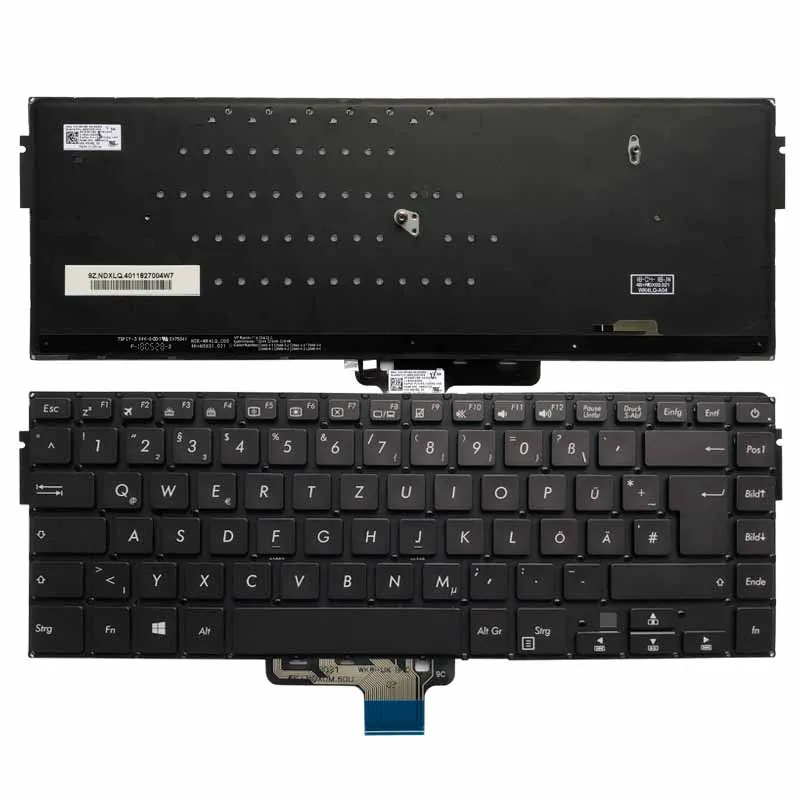 New German backlit Laptop Keyboard For ASUS VivoBook X510 X510UA X510UQ