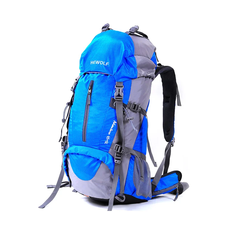 Blue Hewolf 50L Многофункциональный уличный спортивный рюкзак большой емкости для альпинизма походные сумки с дождевиком 4 цвета рюкзак - Цвет: Blue