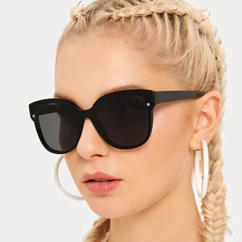 

European and American new fashion sun glasses men's and women's retro sunglasses PC lens glasses internet popular street