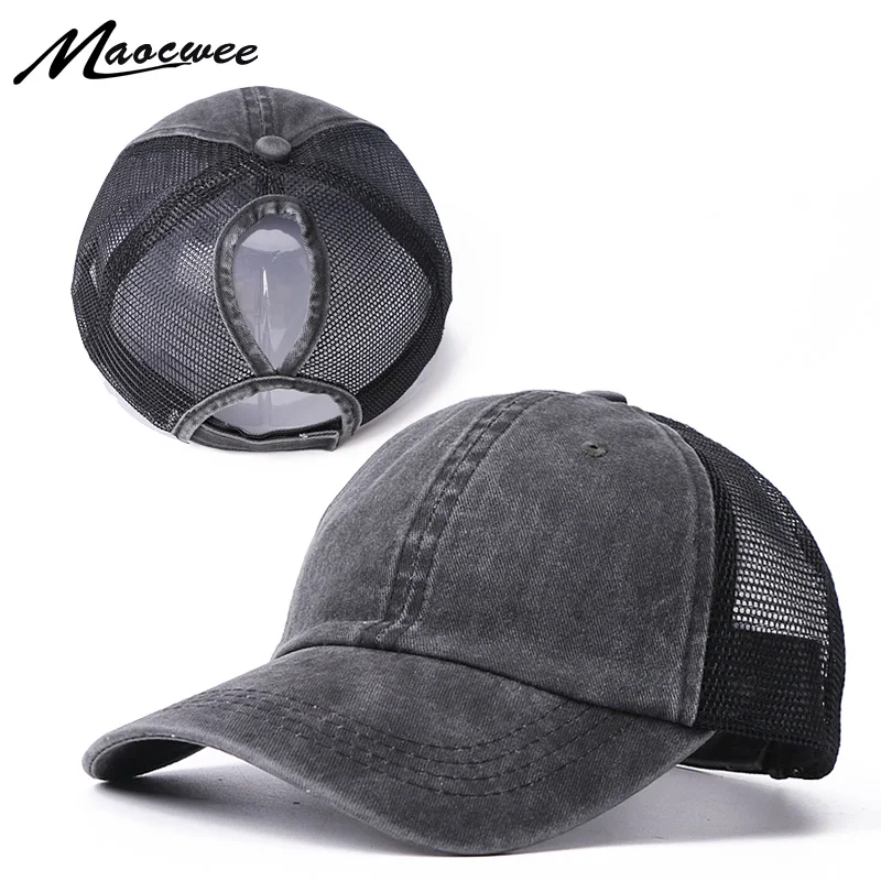 

New Baseball Cap Spring And Summer Sun hat Ponytail Female Adjustable Black Net Cap Hip Hop Boy Girl Casual Cap Outdoor travel