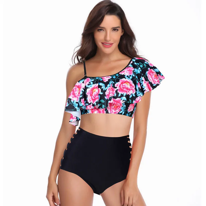 

NiceSexy Floral Print Bikini Women High Waist Swimsuit Push Up Swimwear Female Swimming Bathing Suit Beachware Beach Swim Suit