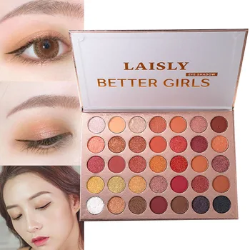

2019 Hot 35 Color Potatoes Mashed Wet Eyeshadow Tray Pearl light Waterproof Easy to Color New Fashion Girl Women t6