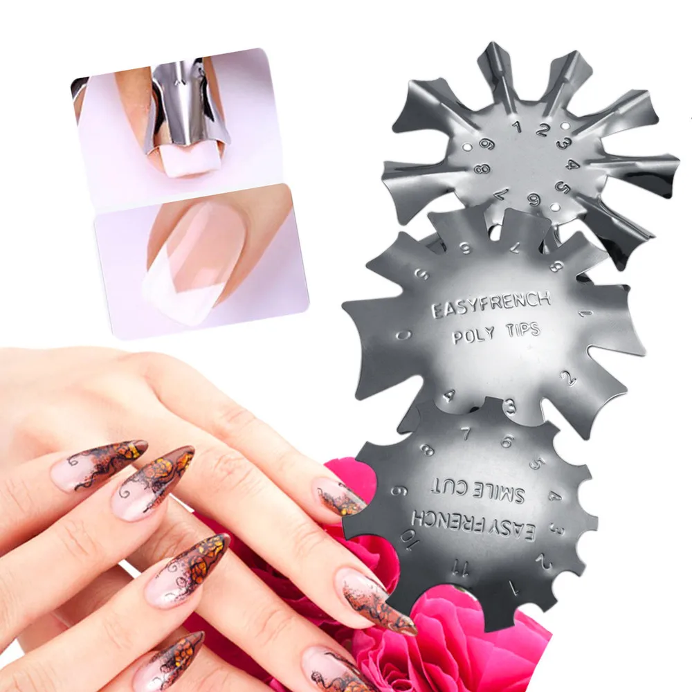 

French Nail Art Model Manicure Steel Plate Crystal Nail Work Stainless Steel Template Manicure Tools Nails Beauty