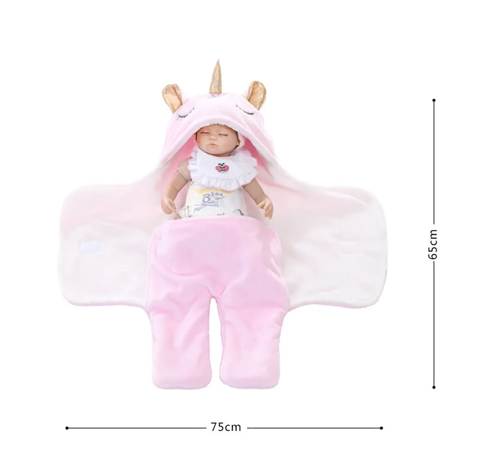 Baby Sleeping Bag Ultra-Soft Fluffy Fleece Newborn Blanket
