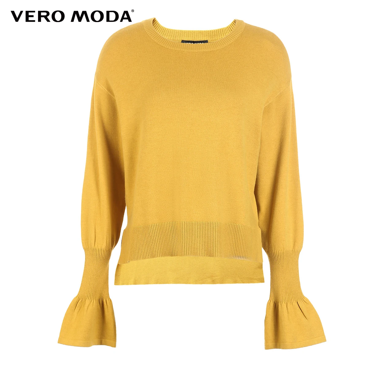 Vero Moda осенне-зимний вязаный свитер с расклешенными рукавами | 318324540