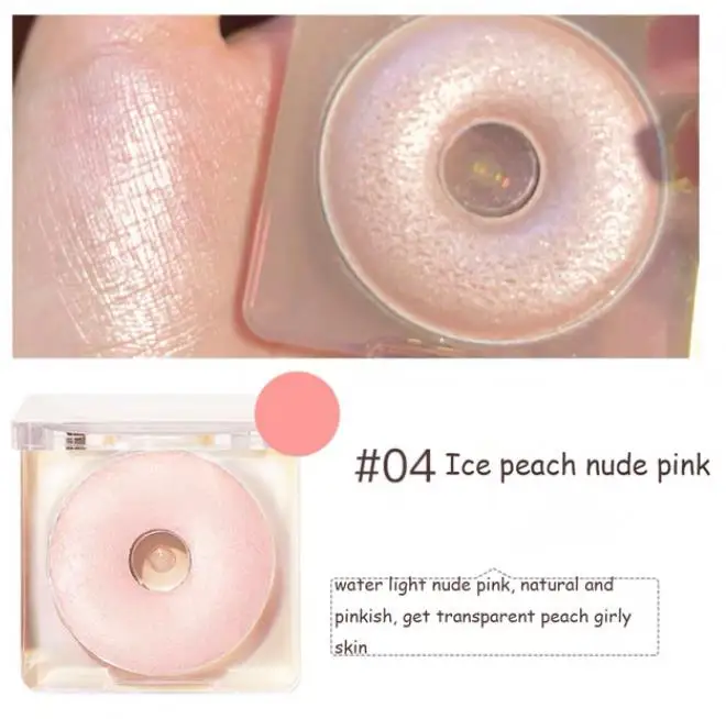 Judydoll Highlighter Powder "Ring Light" Monochrome Highlight 3d Diamond Shine Longlasting Waterproof Easy to Wear Face Makeup