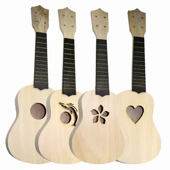 

21 Inch Simple and Fun DIY Ukulele DIY Kit Tool Hawaii Guitar Handwork Support Painting Children's Toy Assembly for Amateur