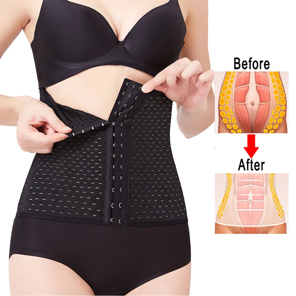 body shaper Waist Trainer Corset Belly Slimming Sheath Modeling Strap Steel Bone Corsets Tummy Reductive Abdomen Compression Shaper spanx thong