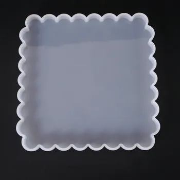 

1pcs Translucent Circular Shallow Groove Table Silicone Mold Square Mirror Silicone Tool Moulds UV Epoxy Resin Decorative Craft