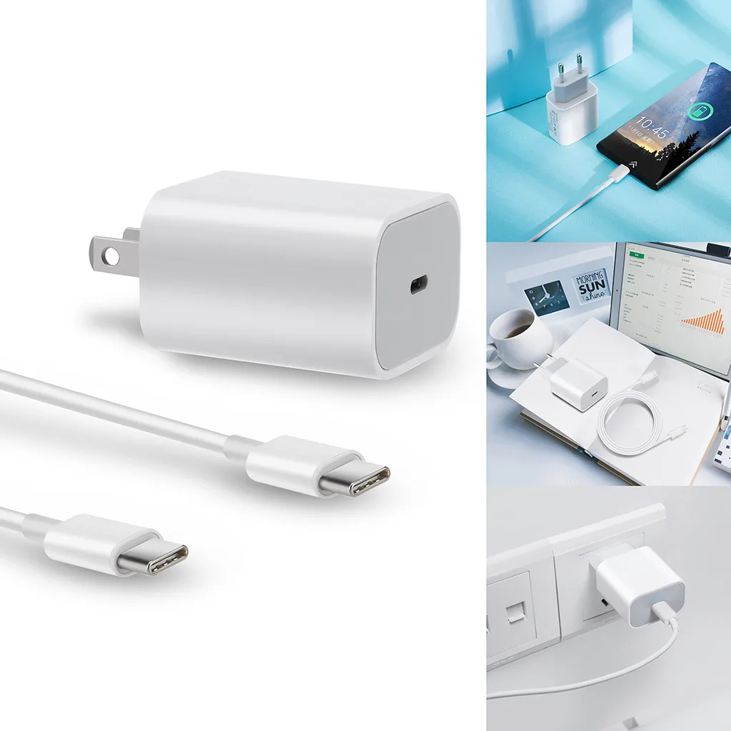 Прямая поставка 18 Вт Зарядное устройство USB-C адаптер питания с кабелем типа C быстрое зарядное устройство для iPhone 11 Pro новейшая мода Лидер продаж