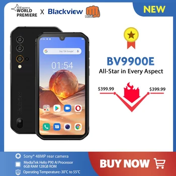 

Blackview BV9900E Helio P90 6GB+128GB Rugged Smartphone IP68 Waterproof 4380mAh 48MP Camera NFC Android 10 mobile phones