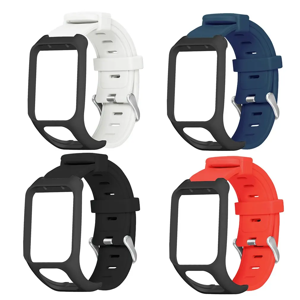 Для Tomtom Runner3 для Tomtom Adventurer плоская головка монохромный силиконовый ремешок Профессиональный Гладкий минималистичный дизайн