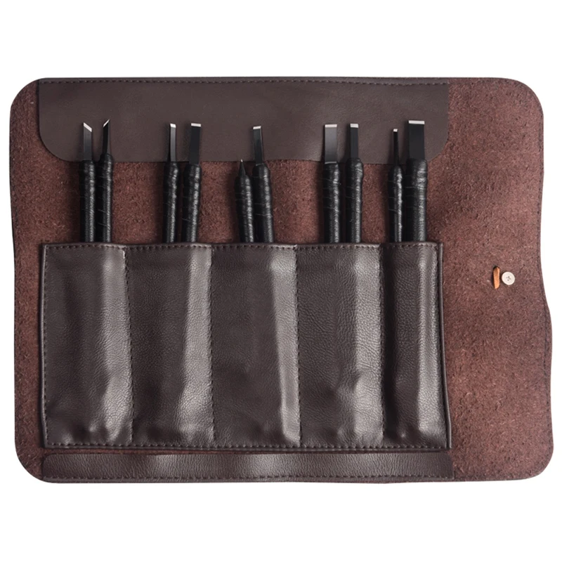 

10Pcs Stone Carving Knife Wood Carving Chisels Knife Tungsten Steel Woodworking Set Rubber Stamps Hand Tools