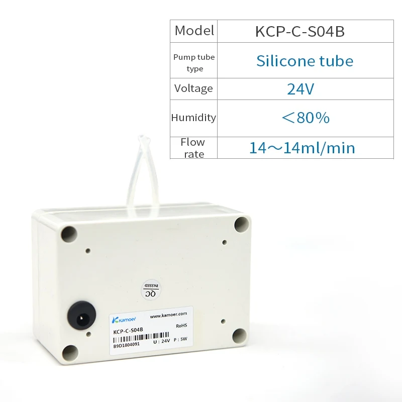 Kamoer KCP-C 24V интеллигентая(ый) перистальтический насос водяной насос машина с мотором постоянного тока красочные насадка насоса для лаборатории - Напряжение: KCp-c-S04b