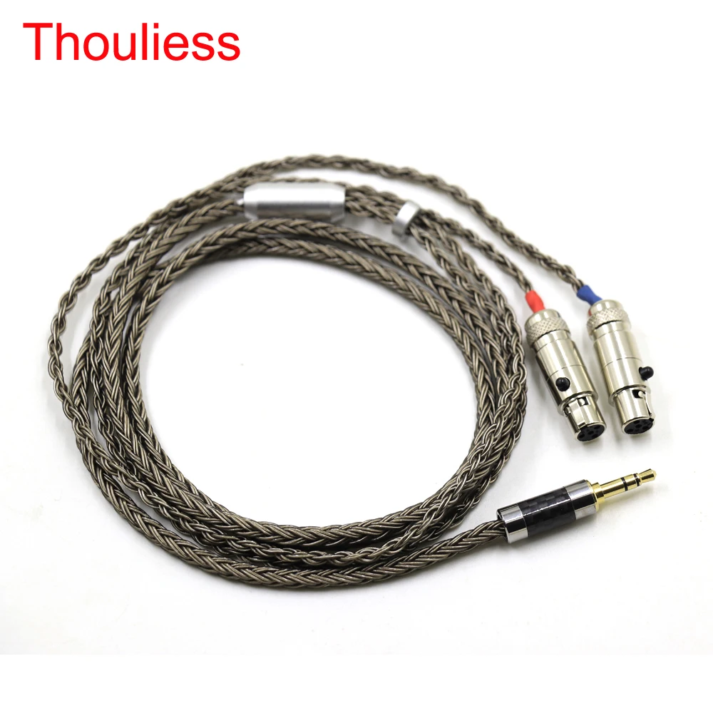 Cavo Di Aggiornamento Della Cuffia Del Trasduttore Auricolare Bilanciato Xlr Di 16 Hifi 4Pin Occ 2.5 3.5 4.4Mm Xlr Placcato Argento Per L'Affissione A