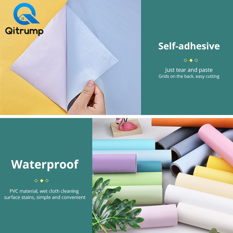 New Fashion Matte Solid Wallpaper Self Adhesive Bedroom Kids Room Kitchen Waterproof Wall Sticker DIY Furniture Renovation Decor New Fashion Matte Solid Wallpaper Self Adhesive Bedroom Kids Room Kitchen Waterproof Wall Sticker DIY Furniture Renovation Decor