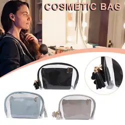 Портативные косметички сумочки для макияжа Набор водонепроницаемый макияж прозрачная сумка для хранения косметики с молнией для