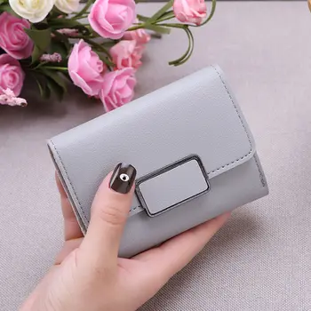 

Hot 1 Pcs Women Lady Student Wallet Purse Short Design Solid Color Coin Money Cards Holder hh88