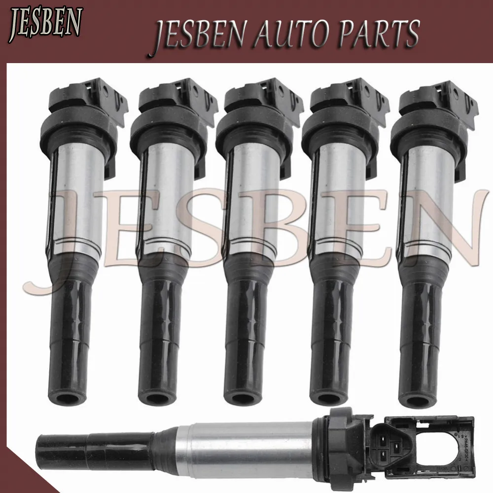 6PCS 12138616153 Ignition Coils For BMW E81 F22 F23 E46 E90 F33 X3 E83