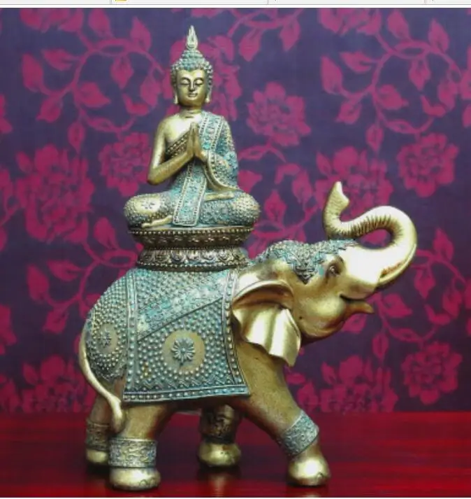 

Thai Thailand Southeast Asian Style Old Buddha Head ElephantThai Buddha Head Feng Shui Deck Yoga Restaurant