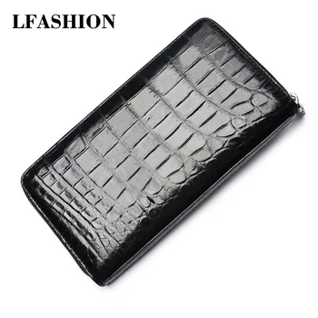 

Men's purse luxury brand designer genuine crocodile leather high quality alligator Business long Wallets