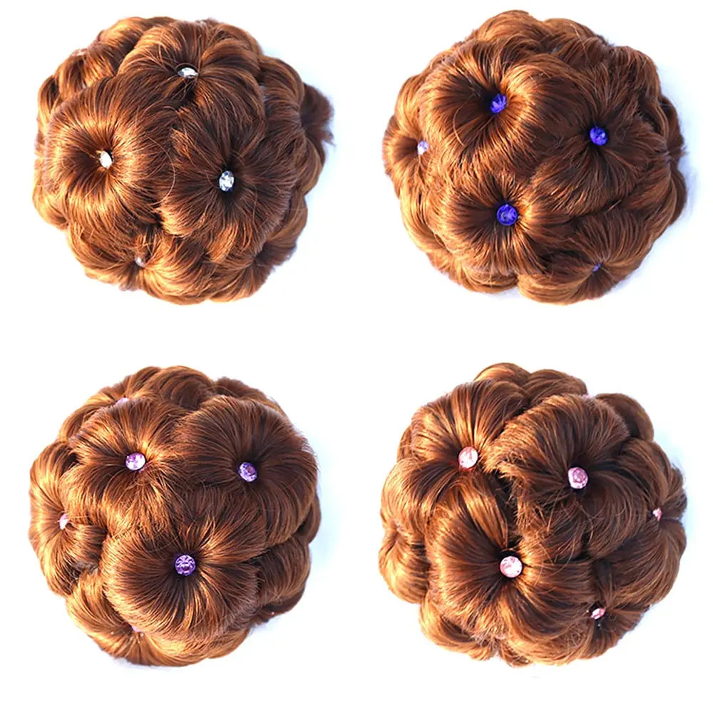 AIYEE волокно шиньон с 9 цветами вьющиеся шиньон волосы булочка пончик клип в шиньон наращивание волос Синтетический высокая температура