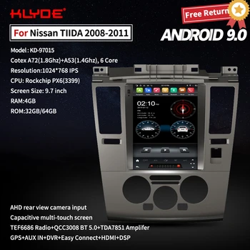 

KLYDE For Nissan TIIDA 2008-2011 Tesla 9.7 Inch IPS Screen 4+32 Android 9.0 Car Video Audio Multimedia Player Gps Navigaiton